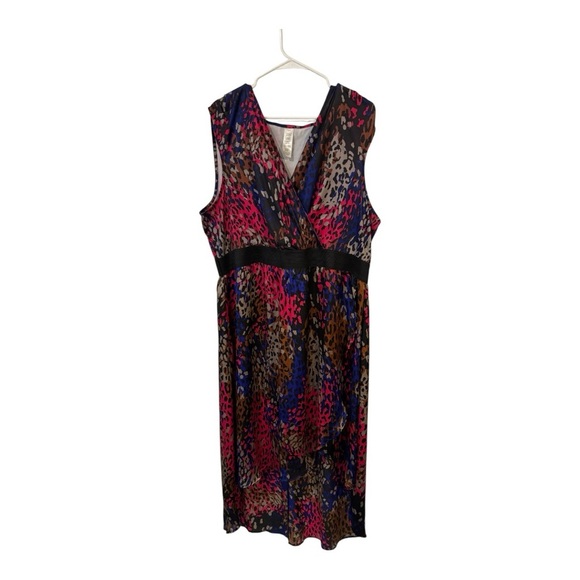 Elegant Multicolor High Low Dress - Picture 4 of 4